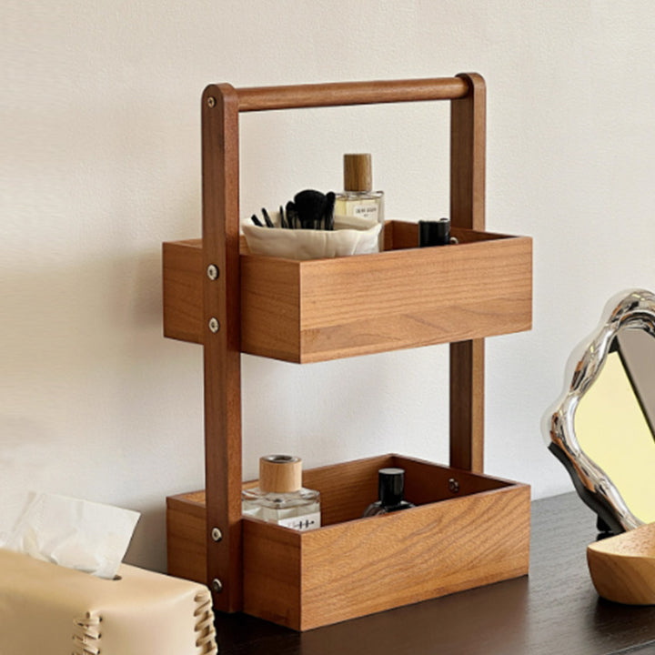 Wooden Multi-Tiered Cosmetic Organizer Kalsten