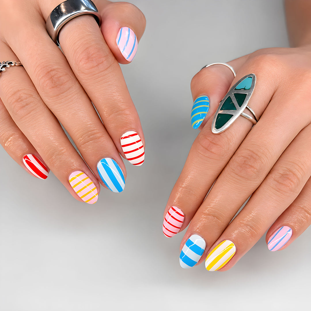 Striped Nail Art Design Kit