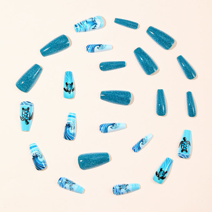 Artistic Ocean-Inspired Nail Art Extensions Kalsten