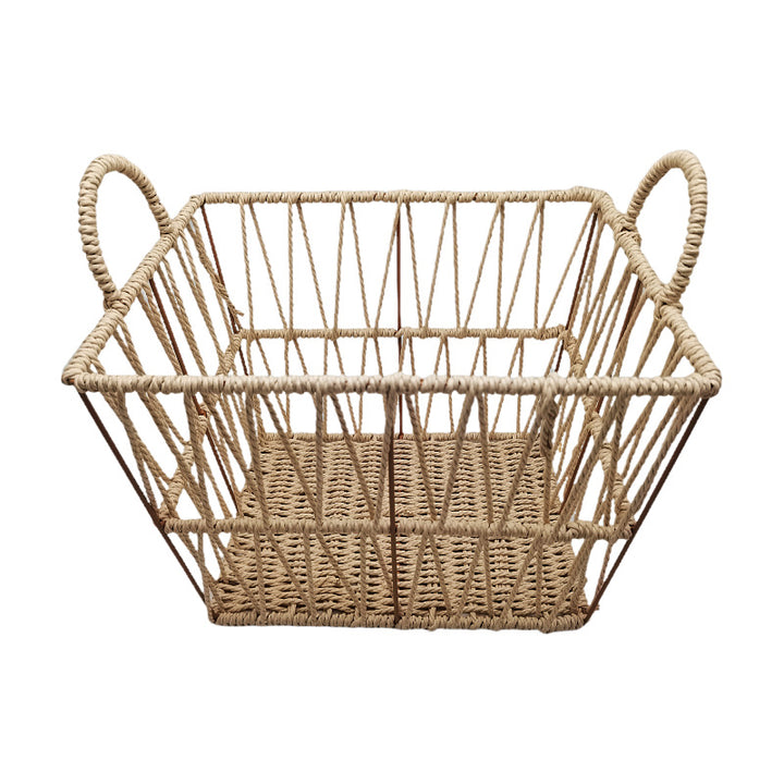 Elegant bathroom storage basket made of natural material Kalsten
