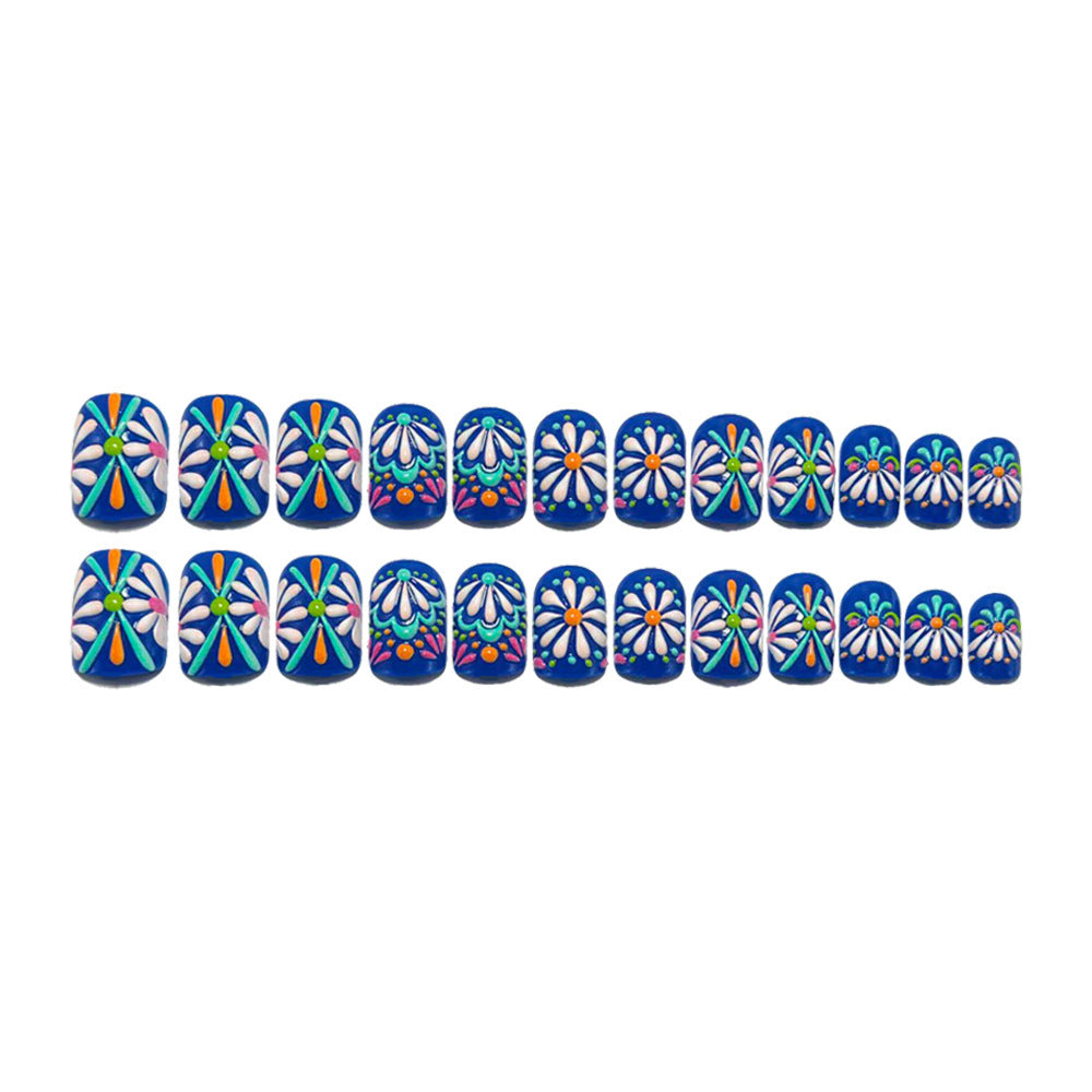Artificial nails with floral pattern Kalsten