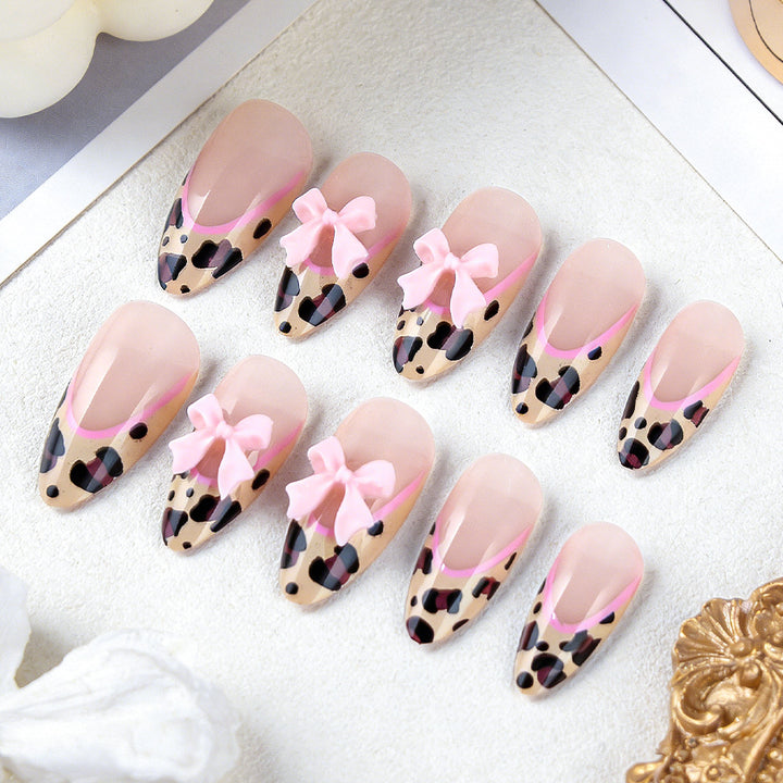 Decorative Gel Press-On Nails with Bow Accents Kalsten