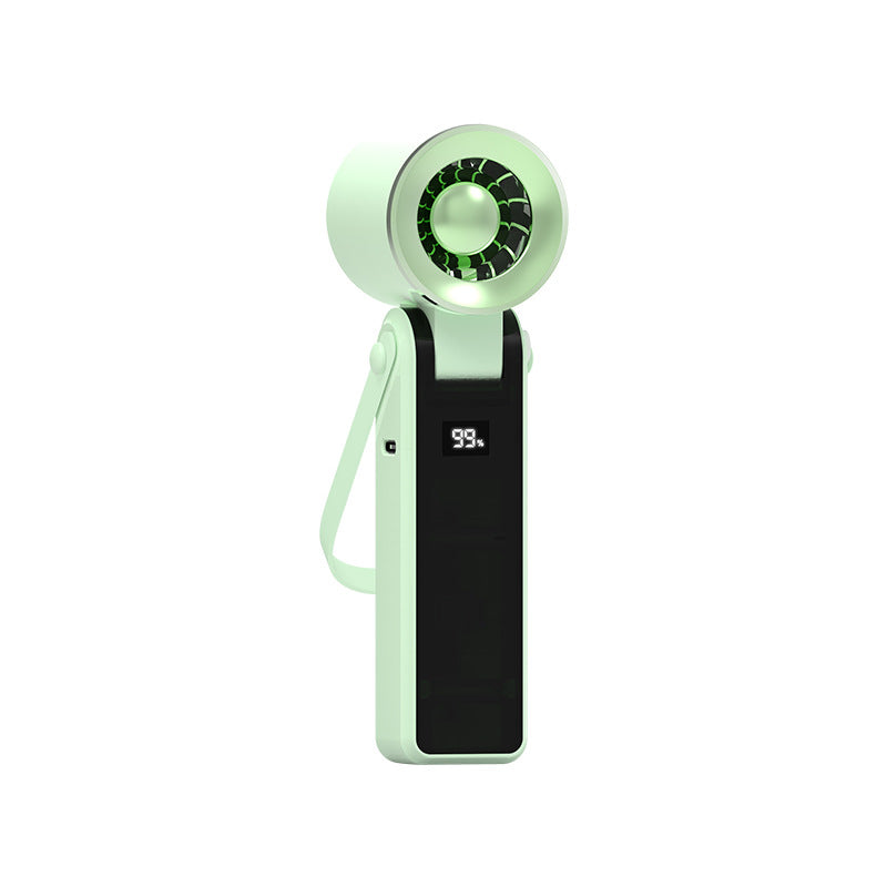 Cooling compact rechargeable handheld precision airflow fan with LED battery indicator and adjustable pivot head Kalsten