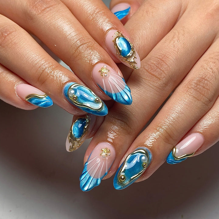 Decorative Press-On Nail Art Set with Colorful Designs Kalsten