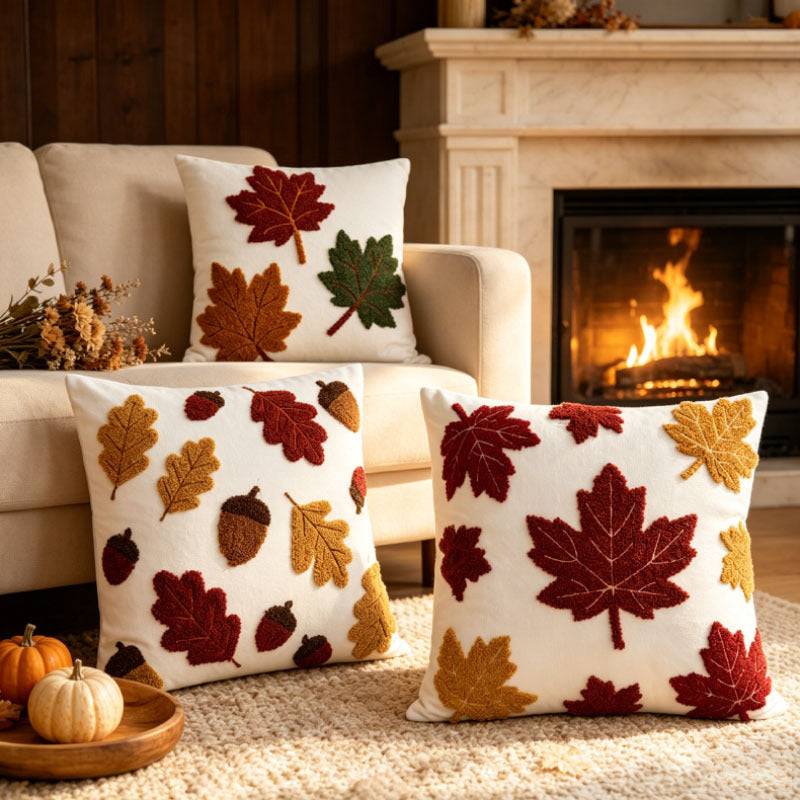 Leaf Pattern Texture Cushion
