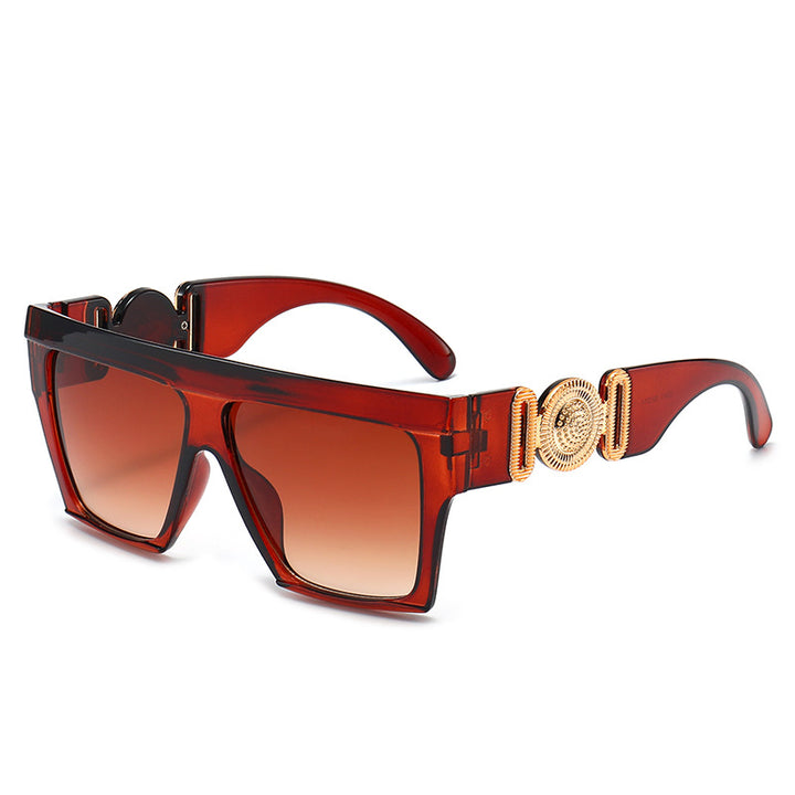 Oversized Geometric Block Sunglasses