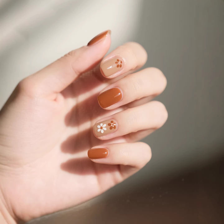 Artistic Floral Press-On Nails  1791773712