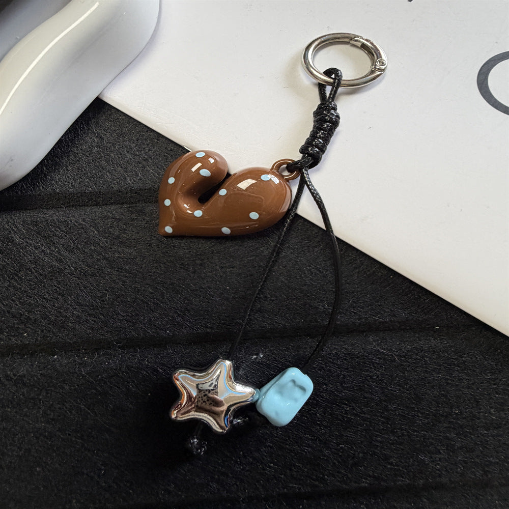 Decorative Heart-Shaped Keychain Kalsten