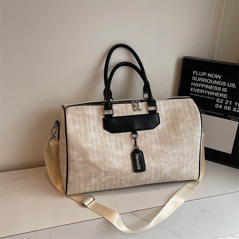 Elegant Textured Travel Duffel Bag Kalsten