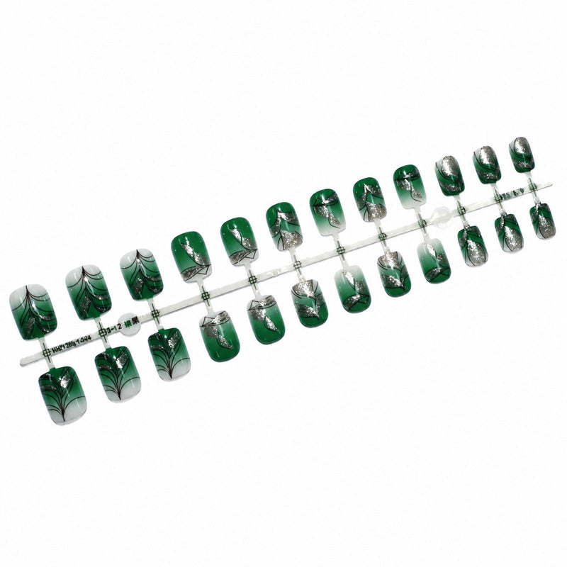 Premium Artificial Nails with Plant Motif Kalsten