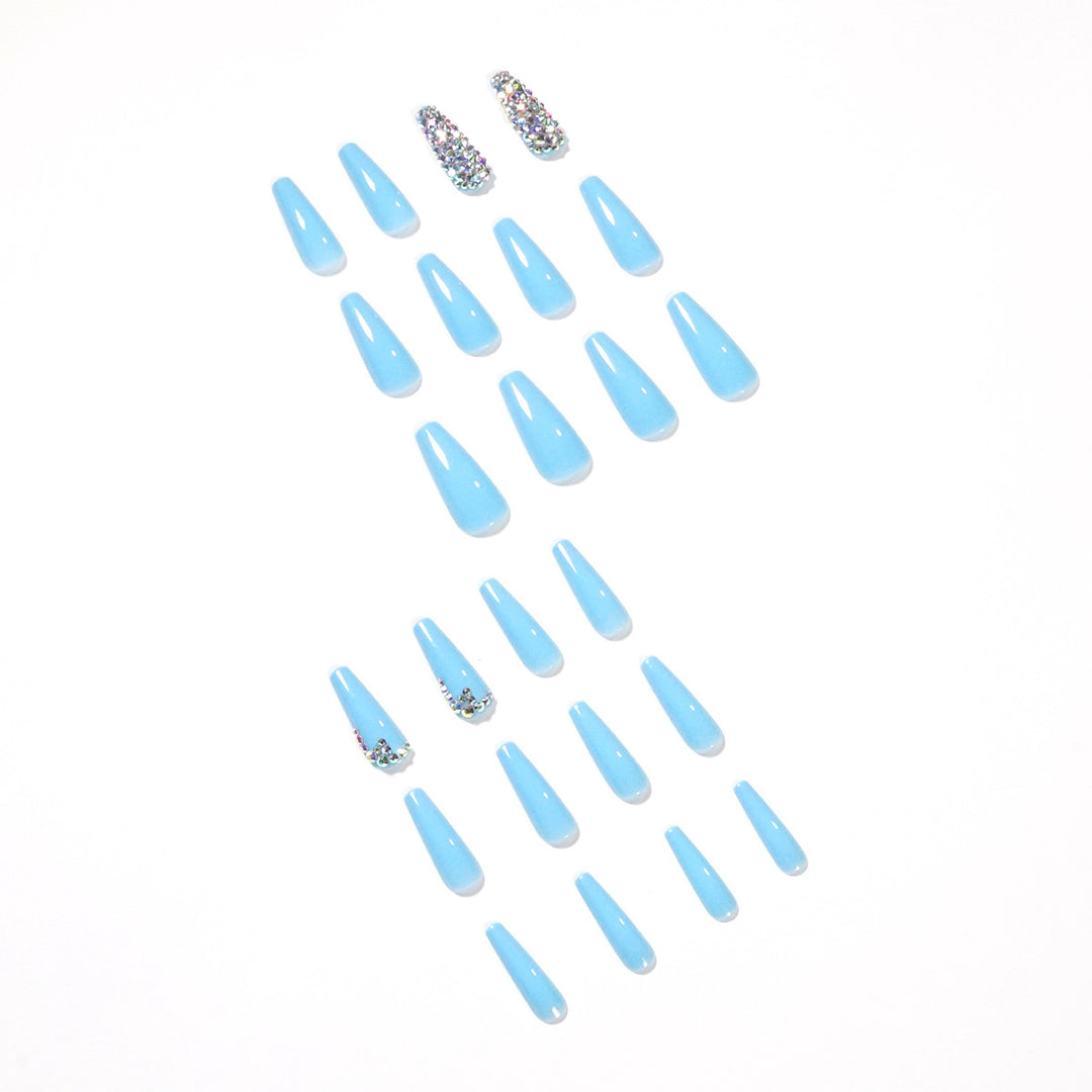 Artful Stiletto Nails with Radiant Rhinestone Accent Kalsten