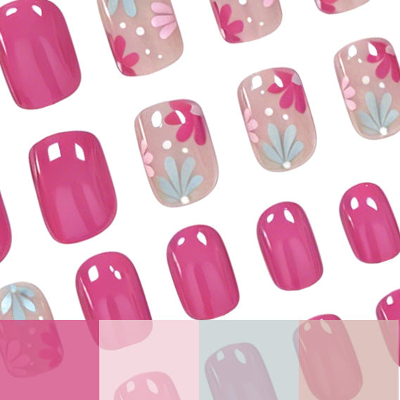 Artistic Floral Gel Nail Art Kalsten