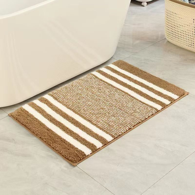 Textured Striped Bath Mat Kalsten