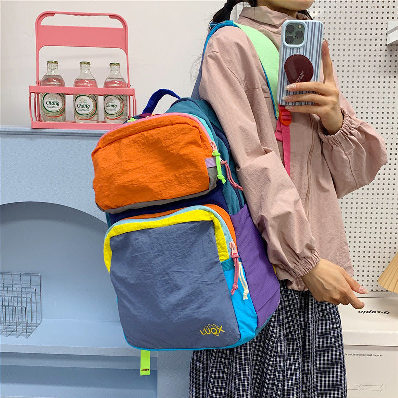 Multi-Compartment Colorful Backpack Kalsten