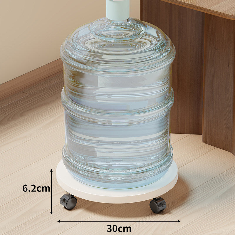 Rolling Wooden Water Jug Dolly with Swivel Casters and Low-Profile Platform