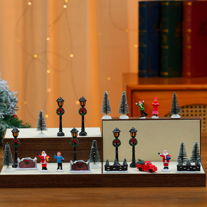 Miniature Christmas Scene Figurine Set Kalsten