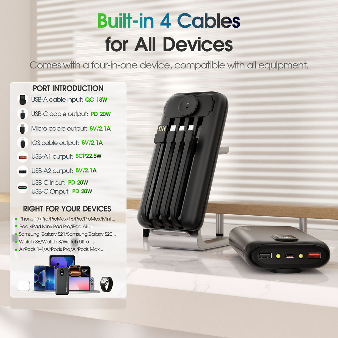 Portable power bank with integrated wireless charging function Kalsten