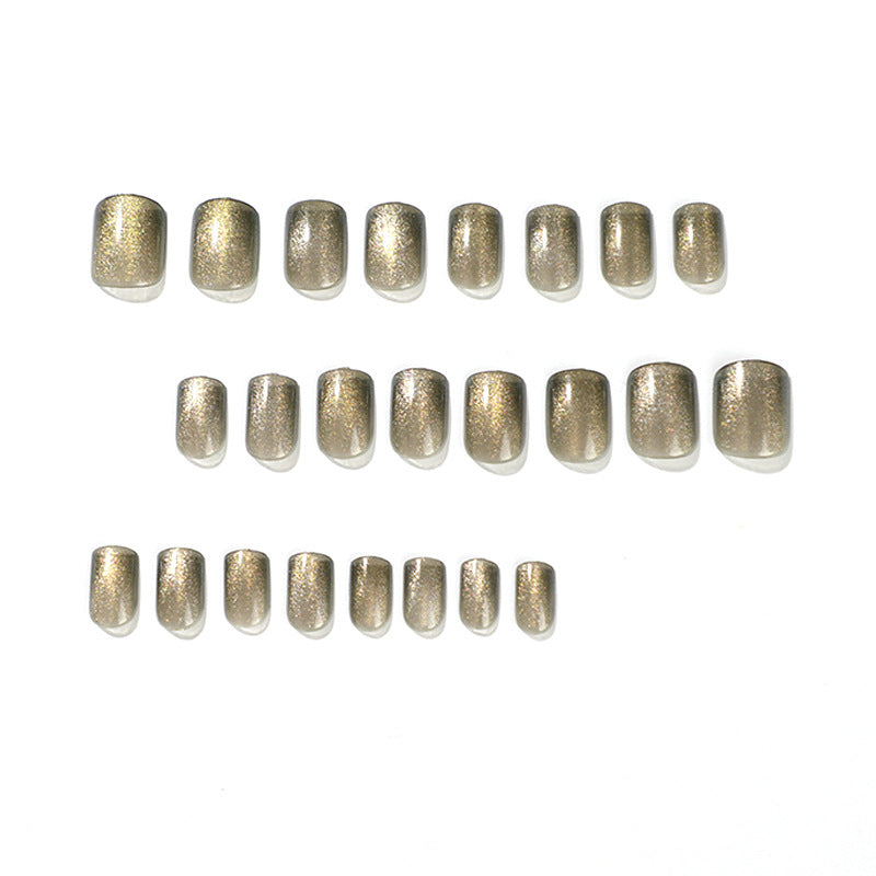 Artful Nail Extensions with Glitter and Ombre Effect Kalsten