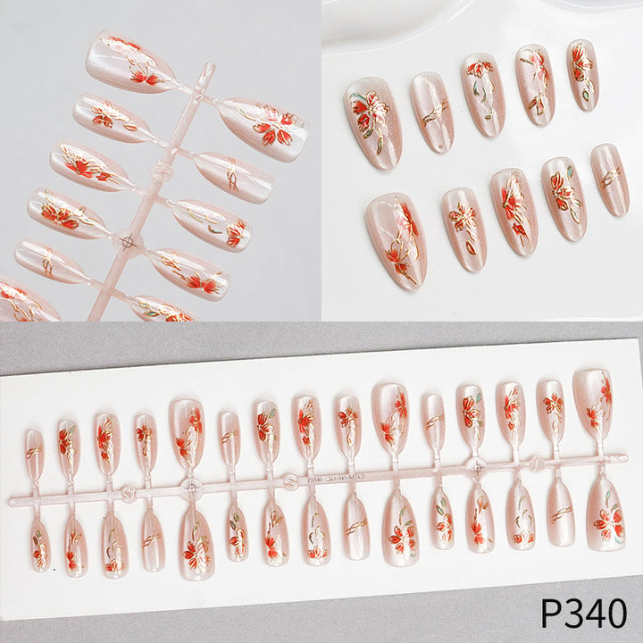 Floral Design Press-On Nail Set Kalsten
