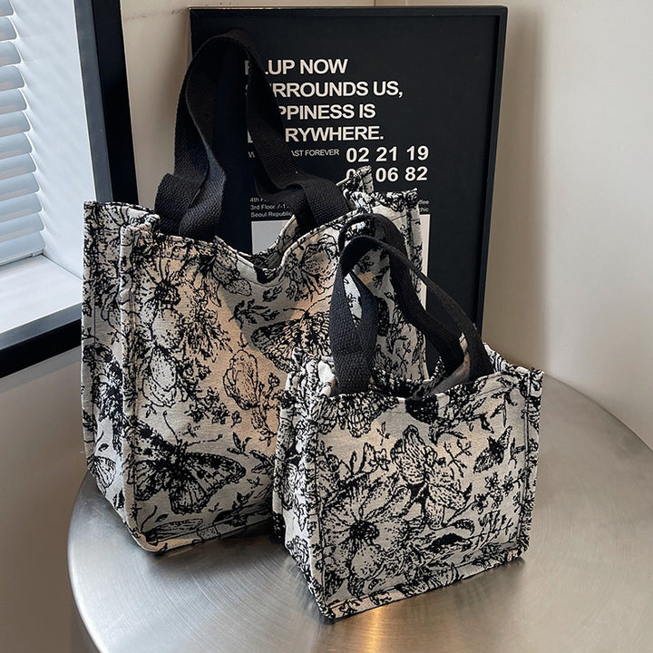 Eco-Friendly Floral Print Tote Bag