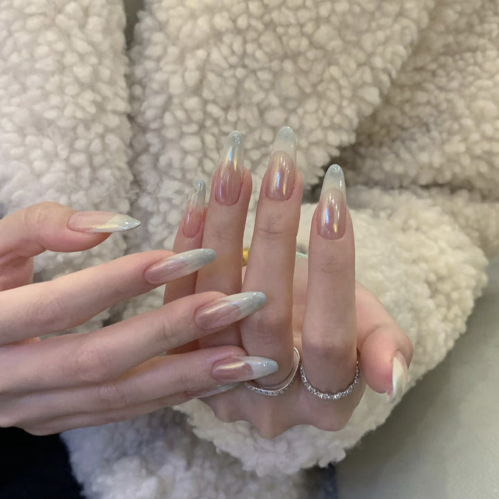 Glamorous Artificial Nails In Modern Ombre Design Kalsten