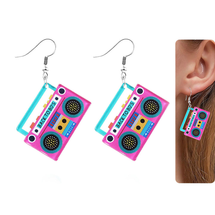 Retro-Inspired Compact Cassette Earrings Kalsten