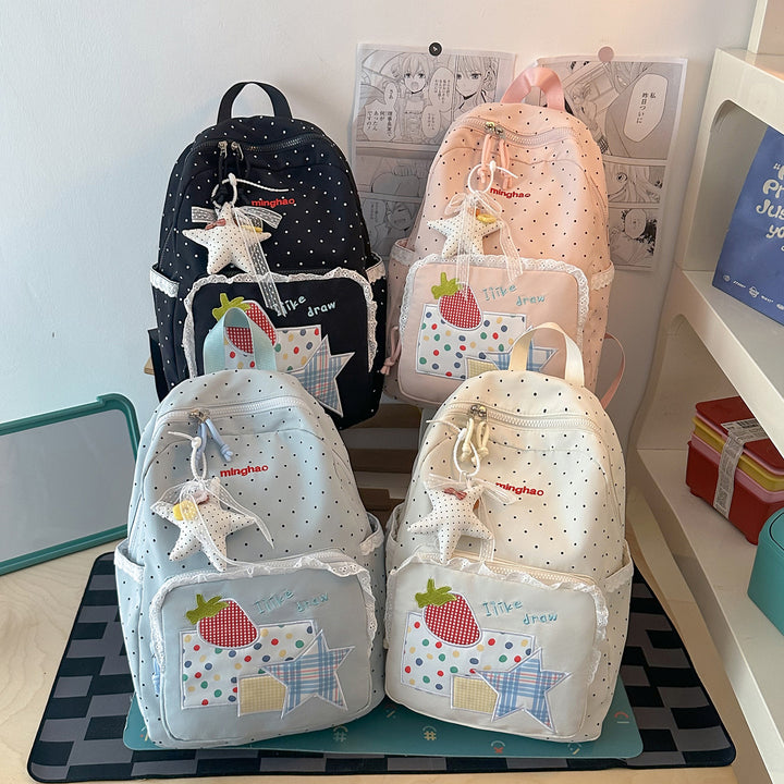 Decorative Polka Dot Print Backpack Kalsten