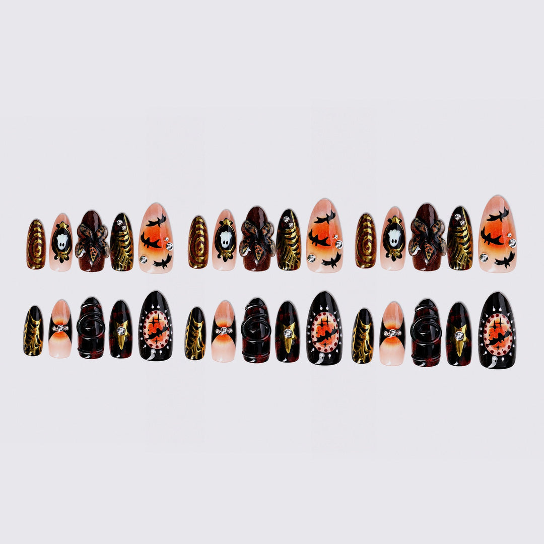Creative nail art set with spooky Halloween motifs Kalsten