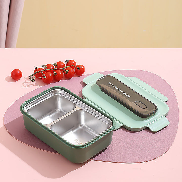 Versatile Leak-Proof Bento Lunch Box with Built-In Utensil Set