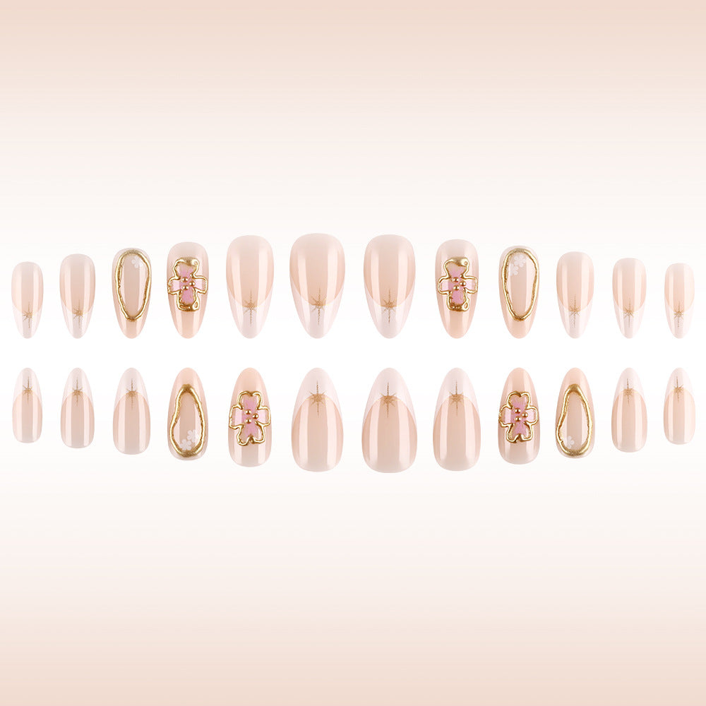 Elegant Floral Gel Nail Art Kalsten