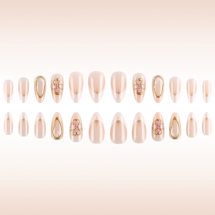 Elegant Floral Gel Nail Art Kalsten