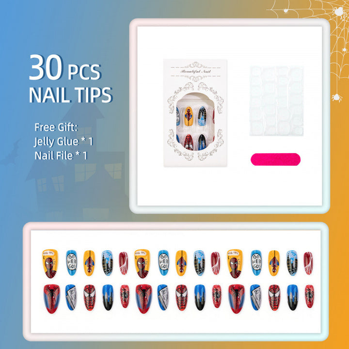 Comic-Inspired Press-On Nail Art Set