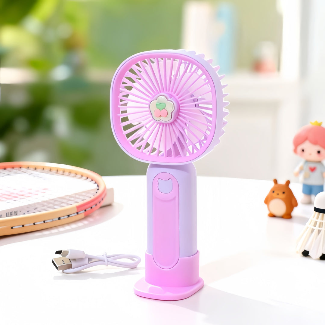 Women's Portable Handheld Fan with Ergonomic Design and USB Connection Kalsten