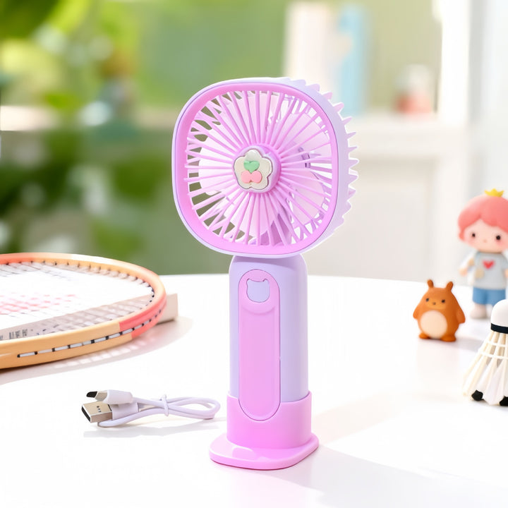 Women's Portable Hand Fan with USB Charging Function and Cute Design Kalsten