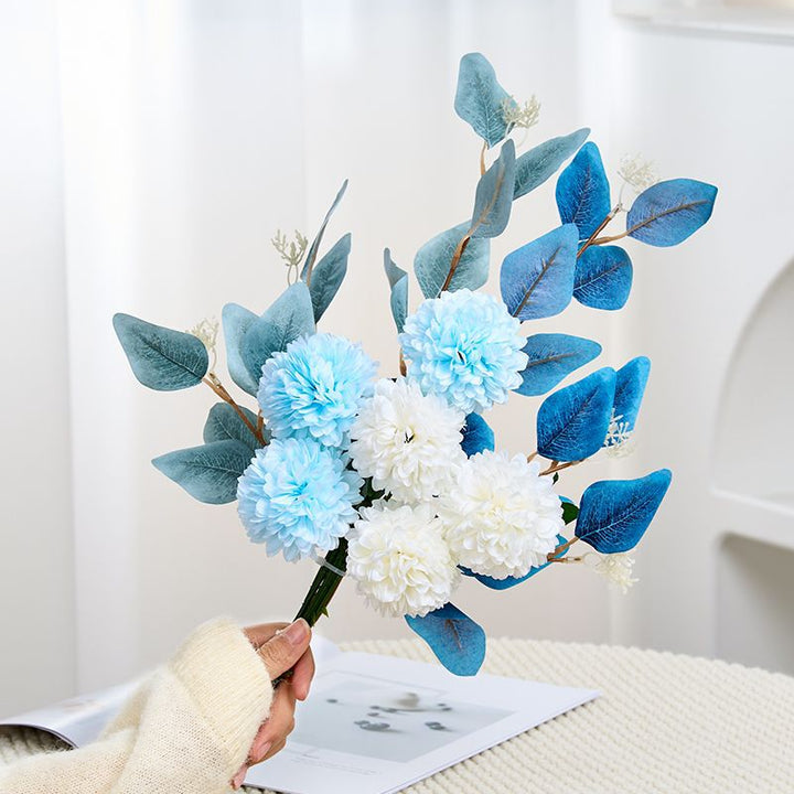 Artificial Floral Bouquet Arrangement with Eucalyptus