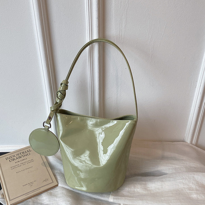 WoChic Patent Leather Bucket Bag Kalsten