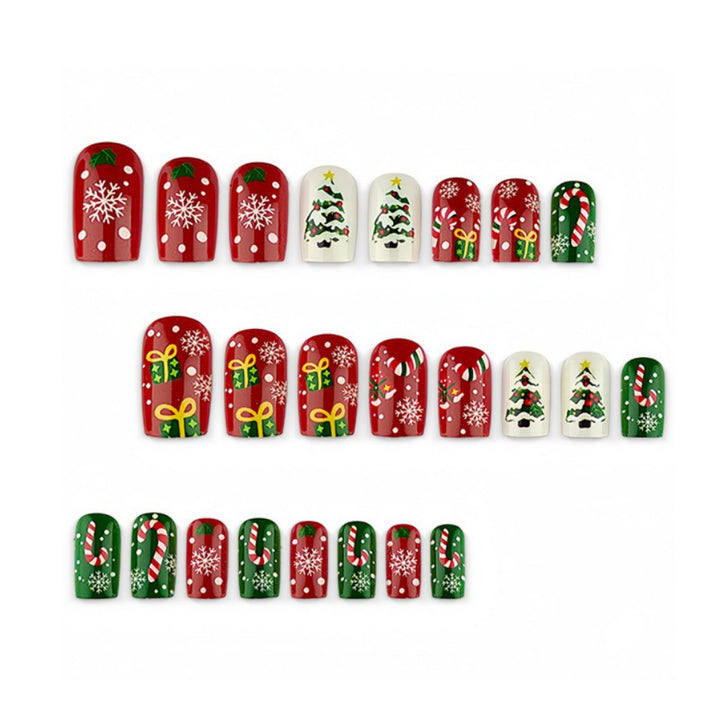 Artificial nails with festive Christmas designs Kalsten