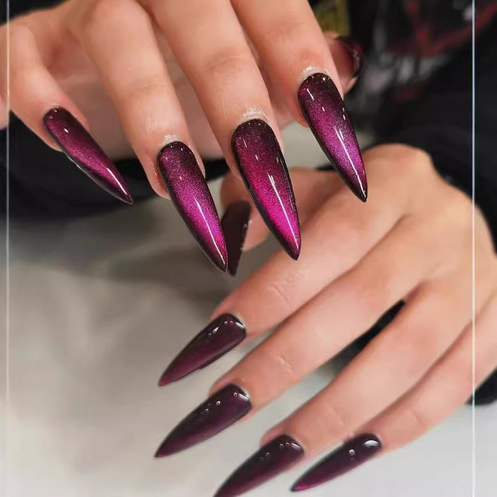 Premium Stiletto Press-On Nail Set with Reflective Finish Kalsten