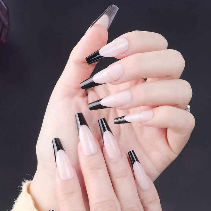 Elegant Stiletto Press-On Nail Set with Two-Tone Design Kalsten