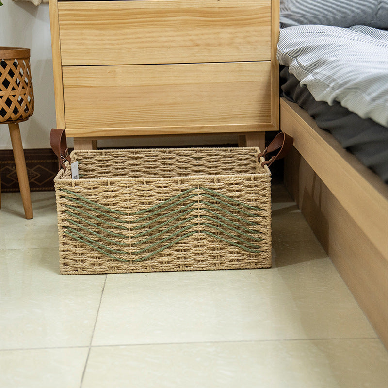 Handmade storage basket made of natural fibers Kalsten