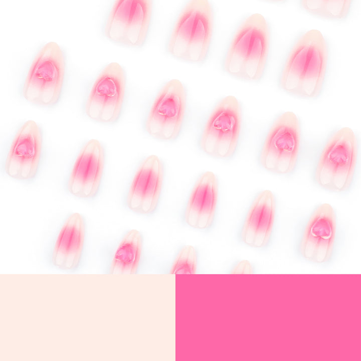 Artistic Nail Extensions with Rose Design Kalsten