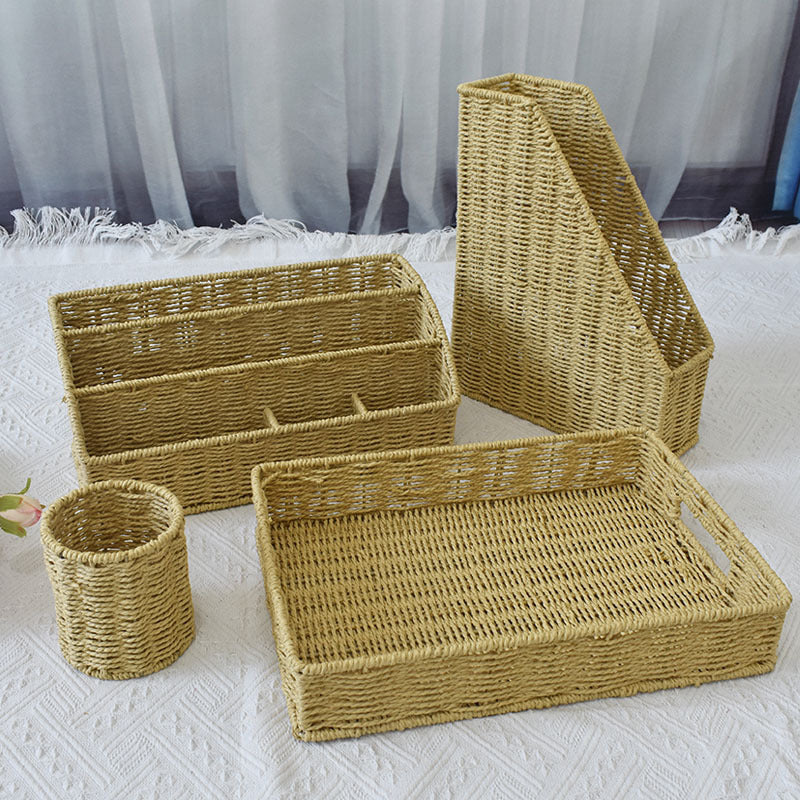 Elegant Woven Storage Tray Kalsten