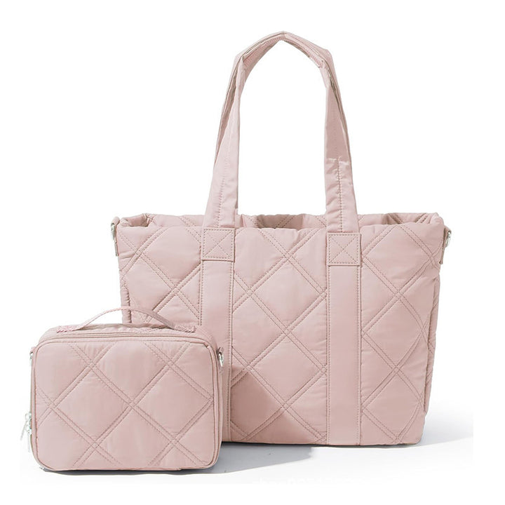 Elegant and Versatile Fabric Handbag with Detachable Cosmetic Bag Kalsten