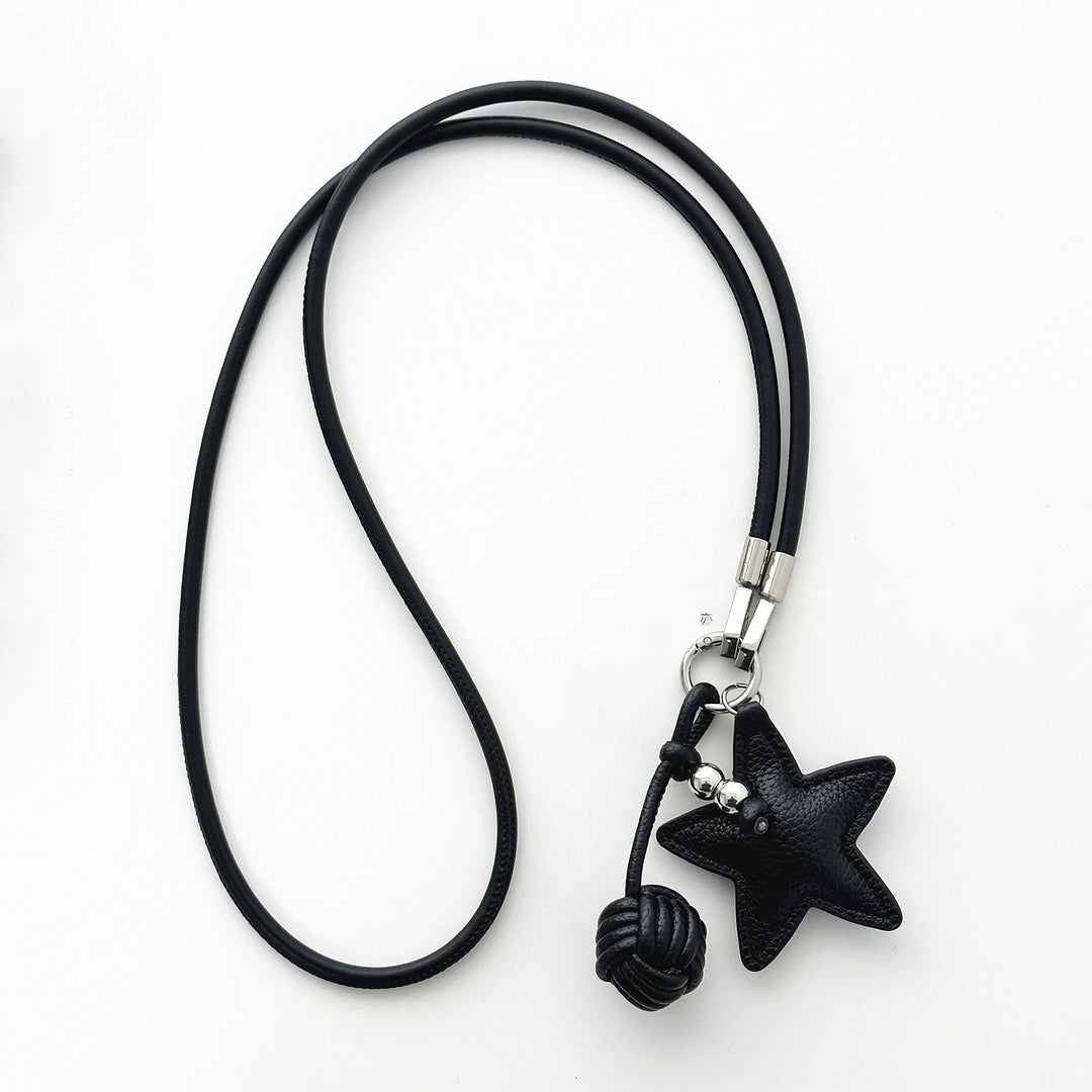 Star-Shaped Leather Phone Lanyard Kalsten