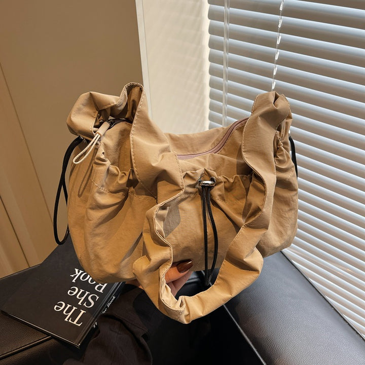Ruffled Fabric Handbag