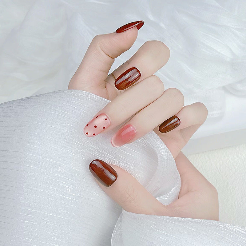 Classic French Tip Press-On Nail Set Kalsten