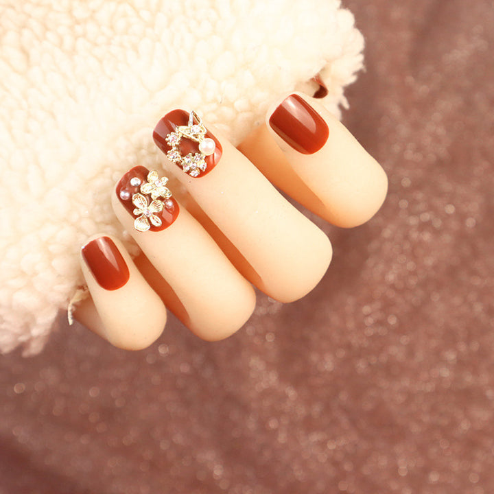 Decorative Rhinestone Press-On Nail Set