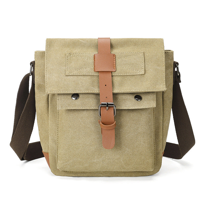 Vintage-Inspired Canvas Messenger Bag Kalsten