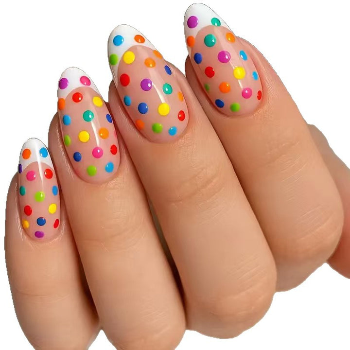 Artificial artificial nails with colorful dot design Kalsten