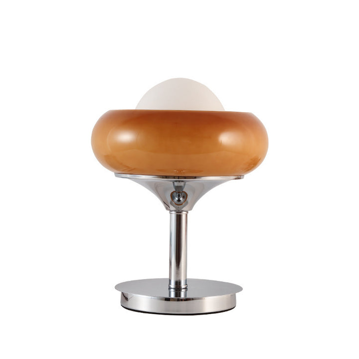 Modern Table Lamp with Sleek Metal Base and Soft Glow Shade